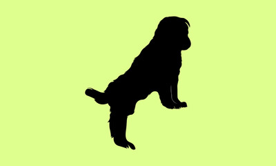 silhouette dog animals vector pet portrait 
