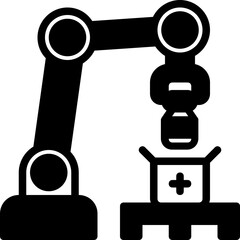 manufacturing vaccine  glyph icon