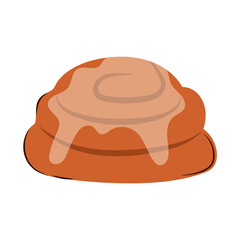 Cinnamon rolls vector flat Illustration. Cartoon bakery food.