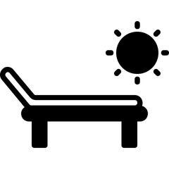 lounger glyph icon