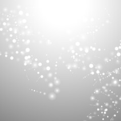 silver background bokeh bling snow flake confetti
