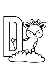 abc alphabet illustration with animals 