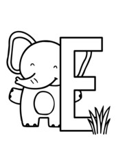 abc alphabet illustration with animals 