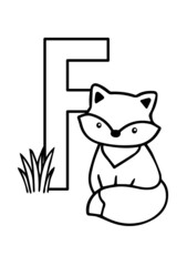 abc alphabet illustration with animals 