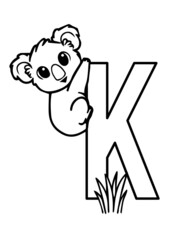 abc alphabet illustration with animals 