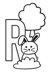 abc alphabet illustration with animals 