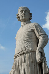 Fototapeta premium Padua, PD, Italy - May 15, 2022: Statue of DOMENICO LAZZARINI was a famous scholar philosopher theologian and jurist