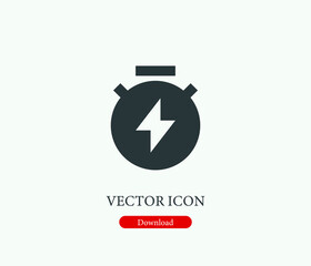 Smart vector icon. Editable stroke. Symbol in Line Art Style for Design, Presentation, Website or Mobile Apps Elements, Logo. Energy symbol illustration. Pixel vector graphics - Vector