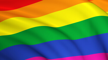 LGBT pride flag. Rainbow colors for LGBT. Pride for lesbian gay bisexual transgender queer questioning. International day against homophobia – Computer illustration. 