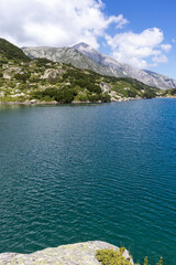 Obraz premium Landscape of Pirin Mountain and Fish Banderitsa lake, Bulgaria