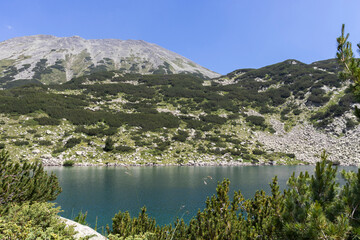 Naklejka premium Landscape of Pirin Mountain and Fish Banderitsa lake, Bulgaria
