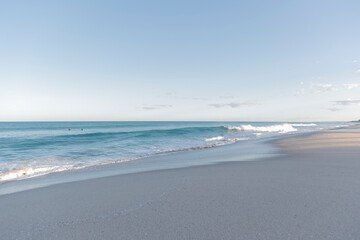 Waves crashing at a surf beach in Australia