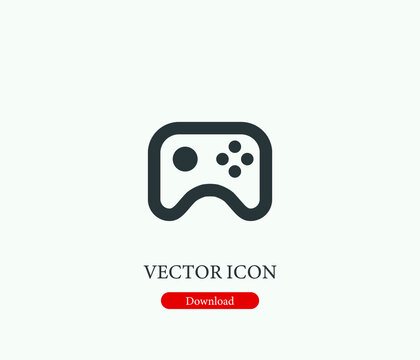Gamepad vector icon. Editable stroke. Symbol in Line Art Style for Design, Presentation, Website or Mobile Apps Elements, Logo.  Keypad symbol illustration. Pixel vector graphics - Vector
