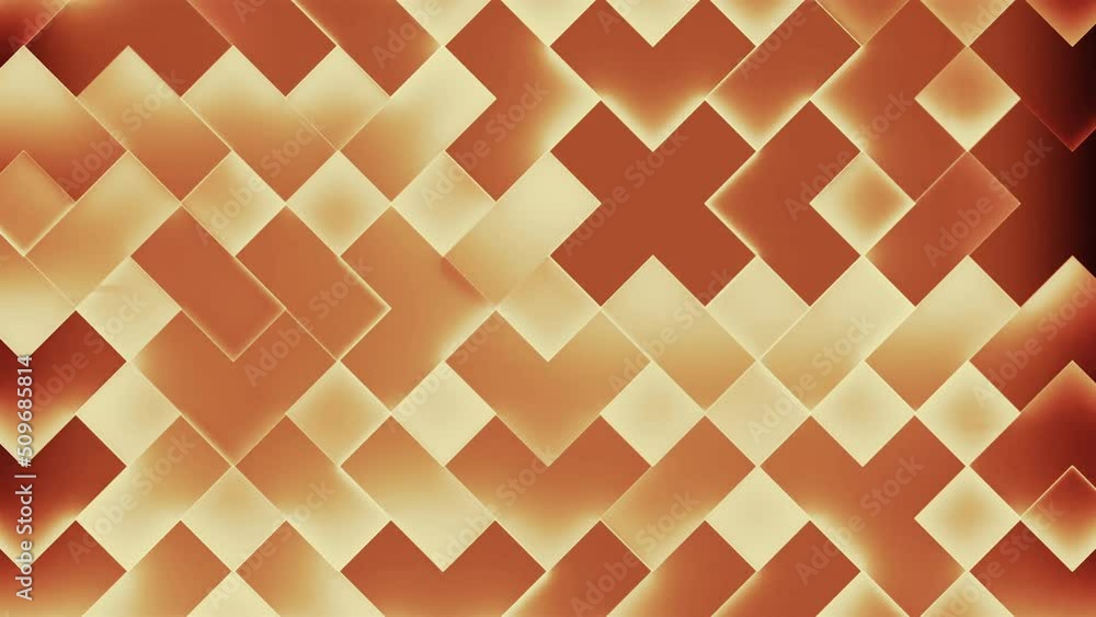 Poster abstract geometric background with colorful animation of blinking tiles in x form. design. digital m