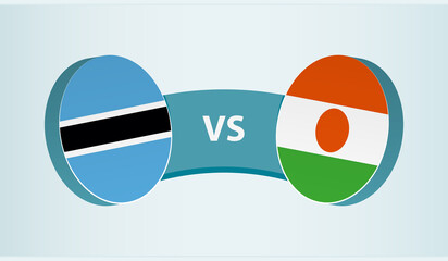 Botswana versus Niger, team sports competition concept.