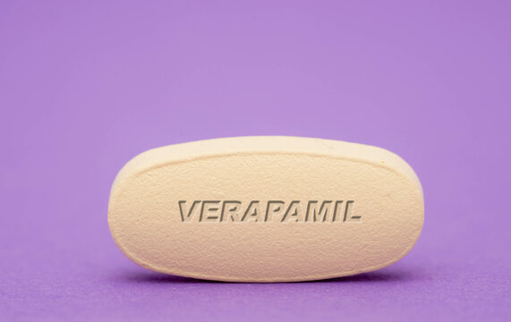 Verapamil Pharmaceutical medicine pills  tablet  Copy space. Medical concepts.