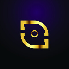 Premium luxury Vector elegant gold and  font Letter O Template for company logo with monogram element 3d Design