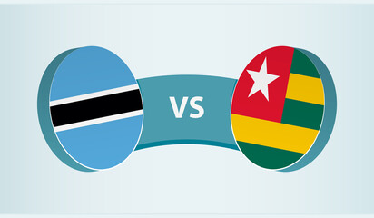 Botswana versus Togo, team sports competition concept.