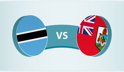 Botswana versus Bermuda, team sports competition concept.