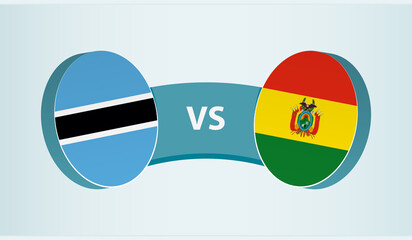 Botswana versus Bolivia, team sports competition concept.