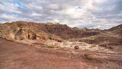 Rocky mountains landscape near Feifa, Jordan