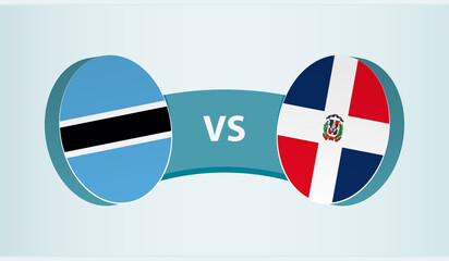 Botswana versus Dominican Republic, team sports competition concept.