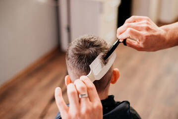 Children's haircut at the master