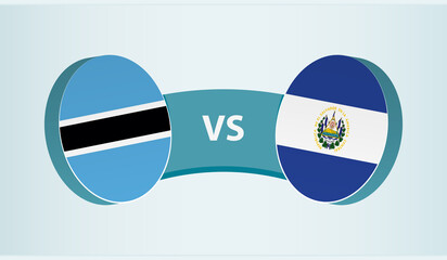 Botswana versus El Salvador, team sports competition concept.