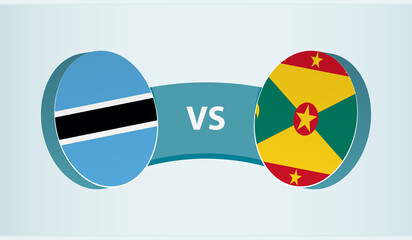 Botswana versus Grenada, team sports competition concept.
