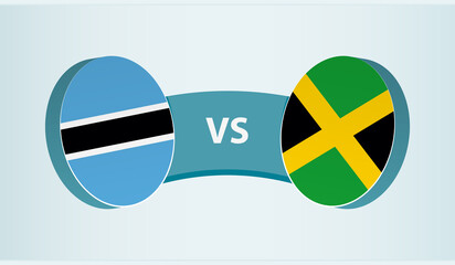 Botswana versus Jamaica, team sports competition concept.