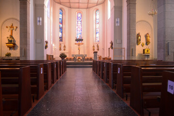 Innenansicht St. Antonius Kirche in Schönwald am Schwarzwald