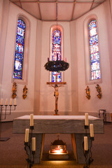 Innenansicht St. Antonius Kirche in Schönwald am Schwarzwald
