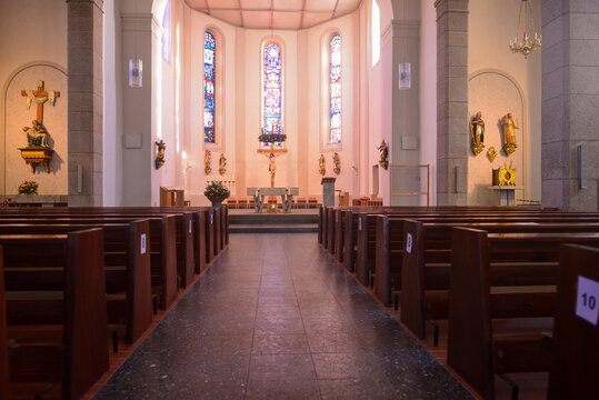 Innenansicht St. Antonius Kirche in Sch&ouml;nwald am Schwarzwald