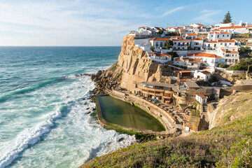 Landscape over the village of Azenhas do Mar in Sintra Portugal