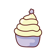 sweet cartoon cupcake
