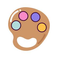 cartoon watercolor palette