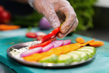 Making of Green Vegetable Salad 