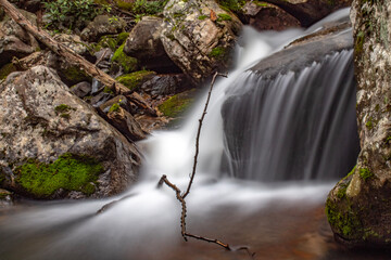 waterfall in the mountains