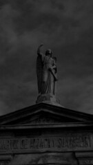recoleta cemetery black and white sculpture catholic silhouette Buenos Aires, Argentina
