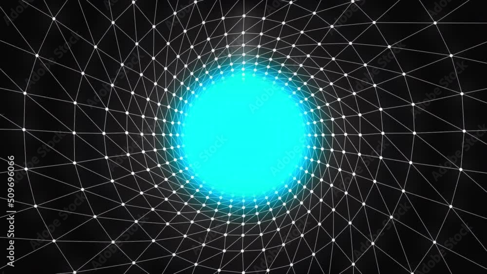 Poster a bright tunnel of cobwebs.design.a bright tunnel in animation where different colors shimmer and sl