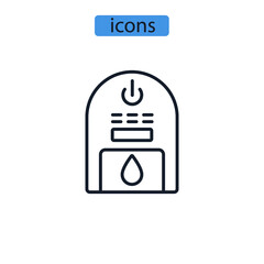 dehumidifiers icons  symbol vector elements for infographic web