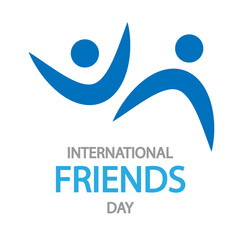 International friends day logo, vector art illustration.