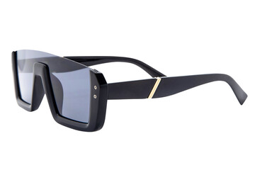 Square Sun glasses Modern Fashion style with white isolated background  black color frame gradient...