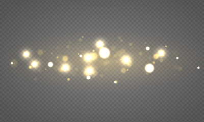 Light abstract glowing bokeh lights, magical dust. - obrazy, fototapety, plakaty