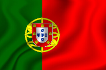 Obraz premium Flag of Portugal. Portuguese national symbol in official colors. Template icon. Abstract vector background