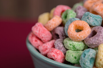 Colorful Fruit Flavored Cereal