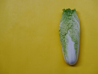 Brassica rapa know as Chinese cabbage or Napa cabbage on isolated background 