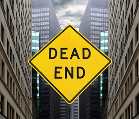 Abstract composition symbolizing a dead end