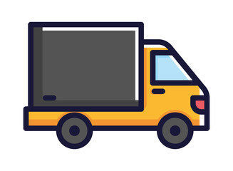 Fototapeta premium delivery truck transport icon