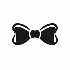 Fototapeta premium Vector illustration of bow tie black on white background